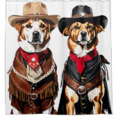 Cowboy Dogs Duschvorhang (Vorderseite)