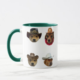 Cowboy Dogs Funny Meme Set for Dog and Meme Lovers Tasse