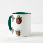 Cowboy Dogs Funny Meme Set for Dog and Meme Lovers Tasse (Vorderseite Links)