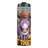 Cowboy Donkey Got My S h Thermosbecher (Vorderseite)