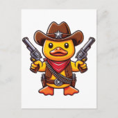 Cowboy Duck Sheriff Postkarte (Vorderseite)