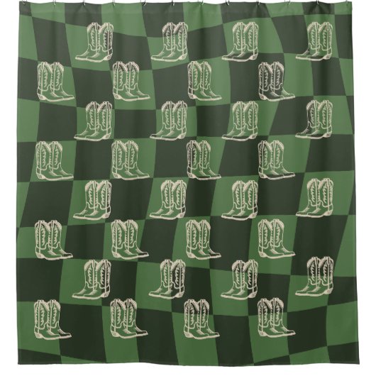 Cowboy Duschvorhang Cowboystiefel (Vorderseite)