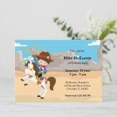 Cowboy Einladung (Stehend Vorderseite)