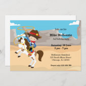 Cowboy Einladung (Vorne/Hinten)