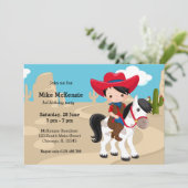 Cowboy Einladung (Stehend Vorderseite)