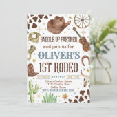 Cowboy - Einladung, 1. Rodeo Einladung (Stehend Vorderseite)