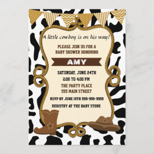 Cowboy Einladung Baby Boy Dusche Alter Western