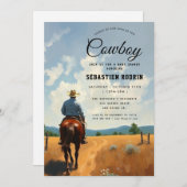Cowboy-Einladung Einladung (Vorne/Hinten)