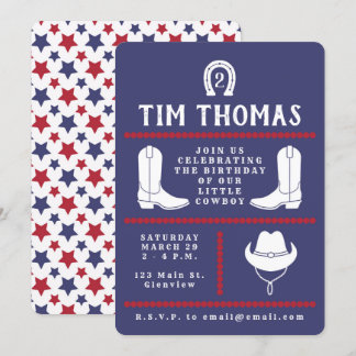 Cowboy-Einladung Einladung