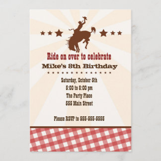 Cowboy Einladung Kindergeburtstag Party Western Re