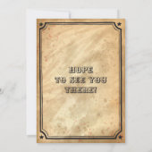 Cowboy Einladung, Western Geburtstag Einladung (Rückseite)