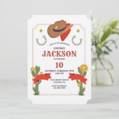 Cowboy Elements Einladung (Stehend Vorderseite)