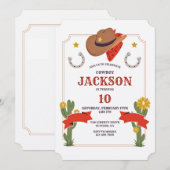 Cowboy Elements Einladung (Vorne/Hinten)