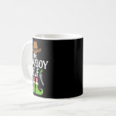 Cowboy Elf Matching Family Group Weihnachtsfeierta Kaffeetasse (Vorderseite Links)