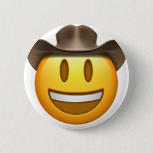 Cowboy-Emoji-Gesicht Button (Vorderseite)