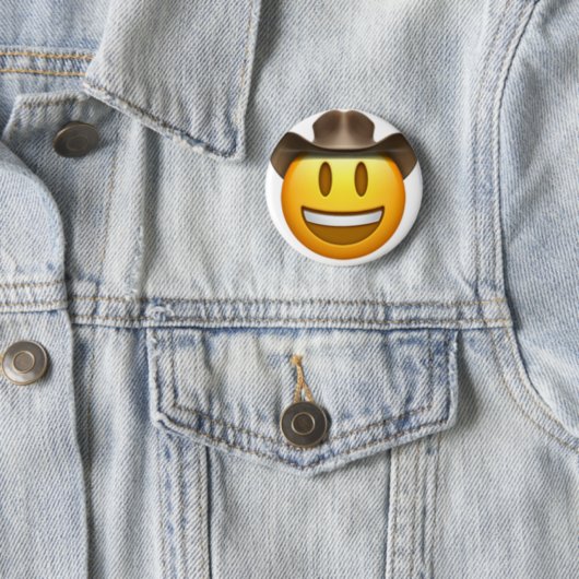 Cowboy-Emoji-Gesicht Button (Beispiel)