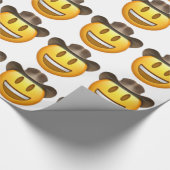 Cowboy-Emoji-Gesicht Geschenkpapier (Ecke)