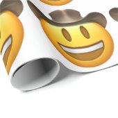 Cowboy-Emoji-Gesicht Geschenkpapier (Rolleneckpunkt)