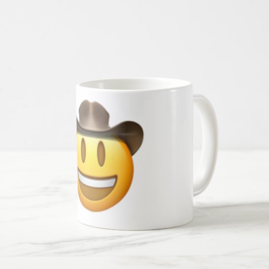Cowboy emoji Gesicht Kaffeetasse (VorderseiteRechts)
