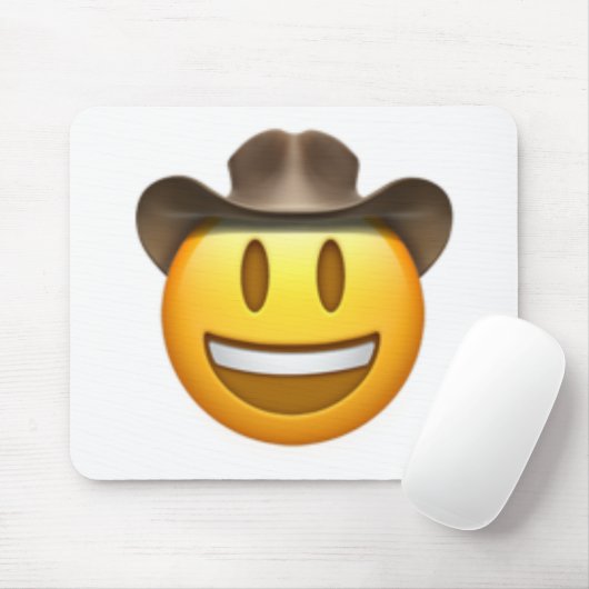 Cowboy emoji Gesicht Mousepad (Mit Mouse)
