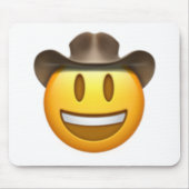 Cowboy emoji Gesicht Mousepad (Vorne)
