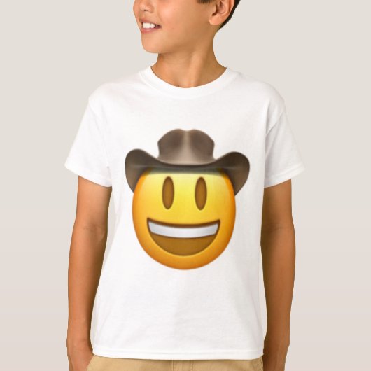 Cowboy emoji Gesicht T-Shirt (Vorderseite)