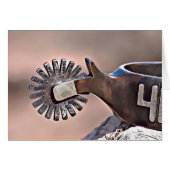 Cowboy erhält Well Spur Card (Vorderseite (Horizontal))