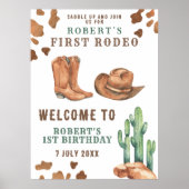 COWBOY erste Geburtstagsfeier Poster (Vorne)