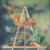COWBOY erste Geburtstagsparty Acrylschild (Neutral)