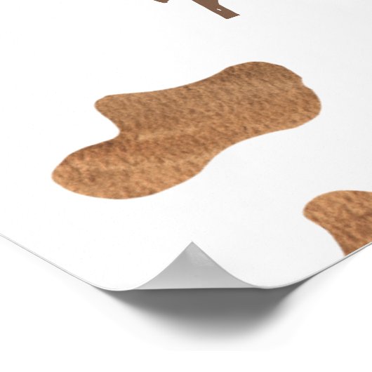 COWBOY erste Geburtstagsparty Poster (Ecke)