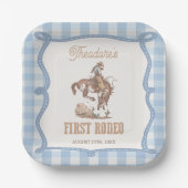 Cowboy erste Rodeo-Geburtstag  Pappteller (Vorderseite)