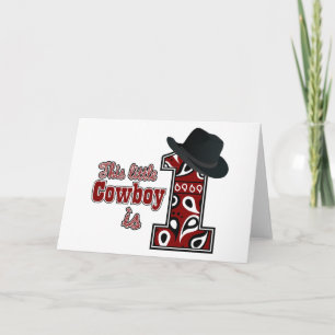Cowboy erster Geburtstag Karte