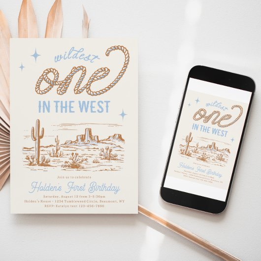 Cowboy Erstgeburt Einladung