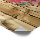 Cowboy-Fahrt mit coolem Western Poster (Ecke)