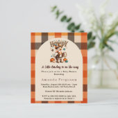 Cowboy-Fall-Western-Gans-Baby-Shower-Einladung (Stehend Vorderseite)