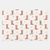 Cowboy Farm Holiday Wrapping Paper Geschenkpapier Set (Vorderseite)