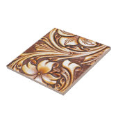 Cowboy Fashion Western Country Tooled Leder Fliese (Seite)