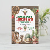 Cowboy-Feiertag einladen Einladung (Stehend Vorderseite)