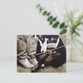 Cowboy Fiddler Postkarte (Stehend Vorderseite)