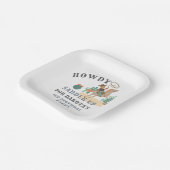 Cowboy First Birthday Party Paper Plakat Pappteller (Gewinkelt)