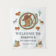 Cowboy First Birthday Party Willkommen