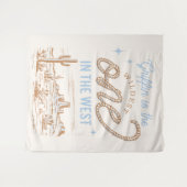 Cowboy First Birthday Tapestry Wandteppich (Vorderseite (Horizontal))