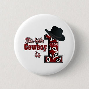 Cowboy First Geburtstag Button