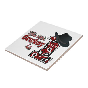 Cowboy First Geburtstag Fliese