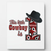 Cowboy First Geburtstag Fotoplatte (Vorderseite)
