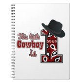 Cowboy First Geburtstag Notizblock (Vorderseite)