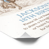 Cowboy First Rodeo 1. Geburtstag Time Kapselunters Fotodruck (Ecke)