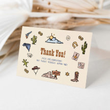 Cowboy First Rodeo 1. Geburtstag Vielen Dank Weste