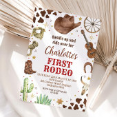 Cowboy First Rodeo 1st Birthday Einladung
