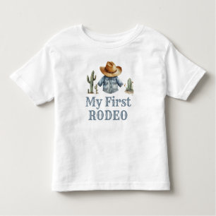 Cowboy First Rodeo Birthday Boy Kleinkind T-shirt
